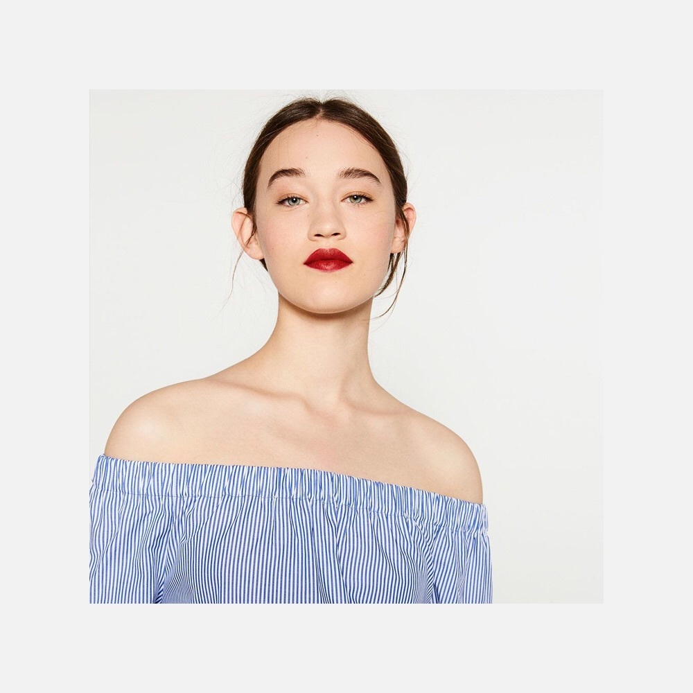 ✨CCO✨Zara Striped Off Shoulder Top